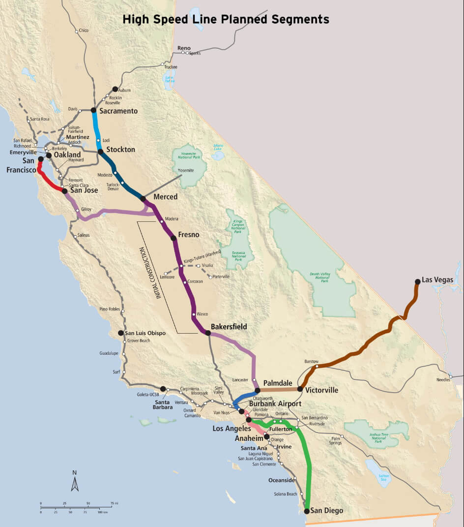 California High Speed Rail Map